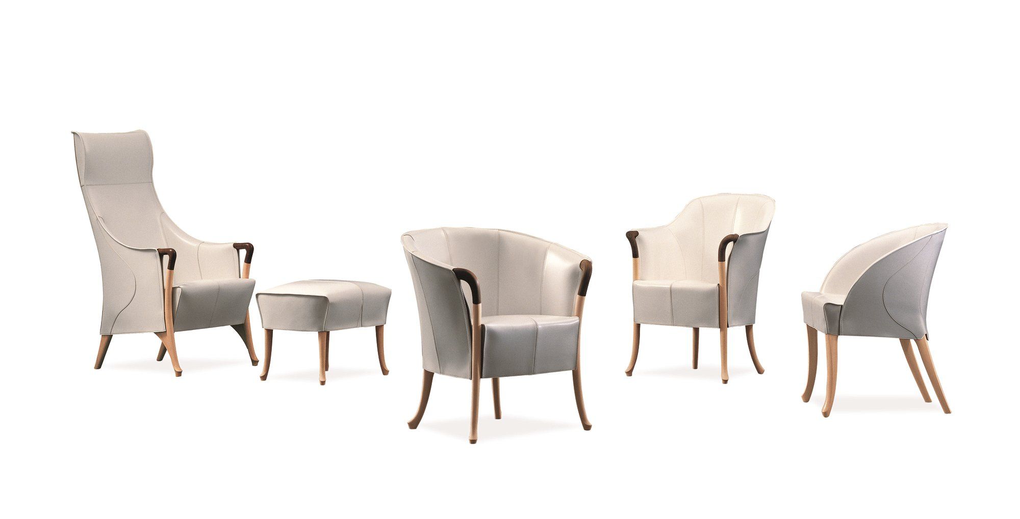 Кожаное кресло с высокой спинкой Giorgetti проекты ARCH-00035561 - Вид №2