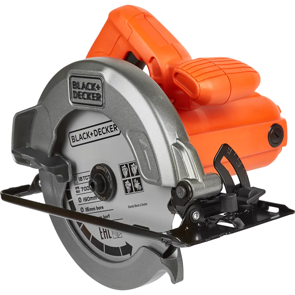 Пила циркулярная сетевая Black&Decker CS1004, 1400 Вт, 190 мм BLACK + DECKER STLM-2085822