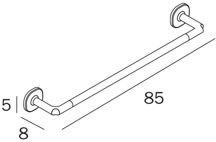 INDA® Вешалка для полотенец из латуни Ellepi A4418a/b/c/d - Вид №5