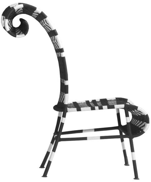 Moroso Стул с высокой спинкой из переплетенных полиэтиленовых нитей M'afrique sun-id-1462472 - Вид №5