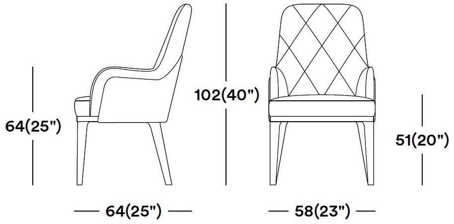 Tirolo Кресло из мягкой ткани с подлокотниками и высокой спинкой Gill 070 pl - Вид №6