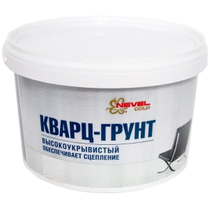 Кварц-грунт высокоукрывистый Nevel Gold цвет белый 7 кг
