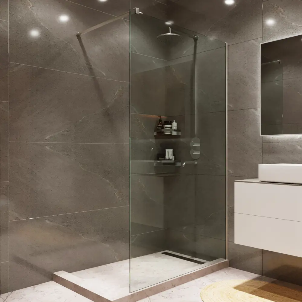 Душевая перегородка Mebelvann 90×200 см с закалённым стеклом 89372130 STLM-0984139