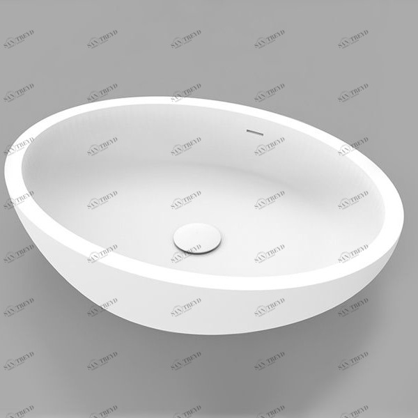 PRL0312 Накладная раковина на столешницу  овальная Dimasi 