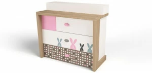 Комод ABC-KING MIX BUNNY (розовый)