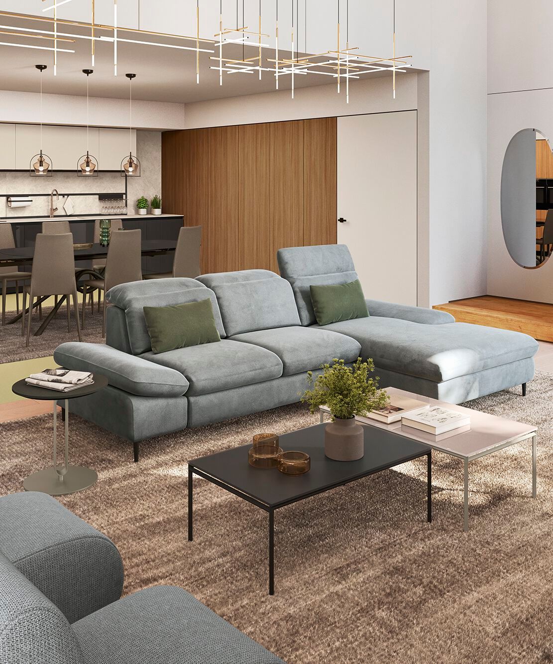 Модульный тканевый диван с отсеком для хранения Febal Casa Must ARCH-00047729 - Вид №6