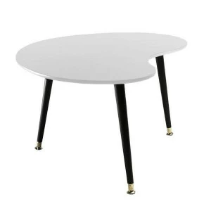 Журнальный столик с деревянными ножками белый "Почка" WOODI  00-3966470 Белый