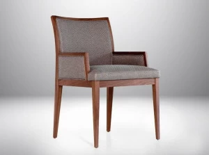 Mobi Стул с подлокотниками из дерева и ткани Rosa