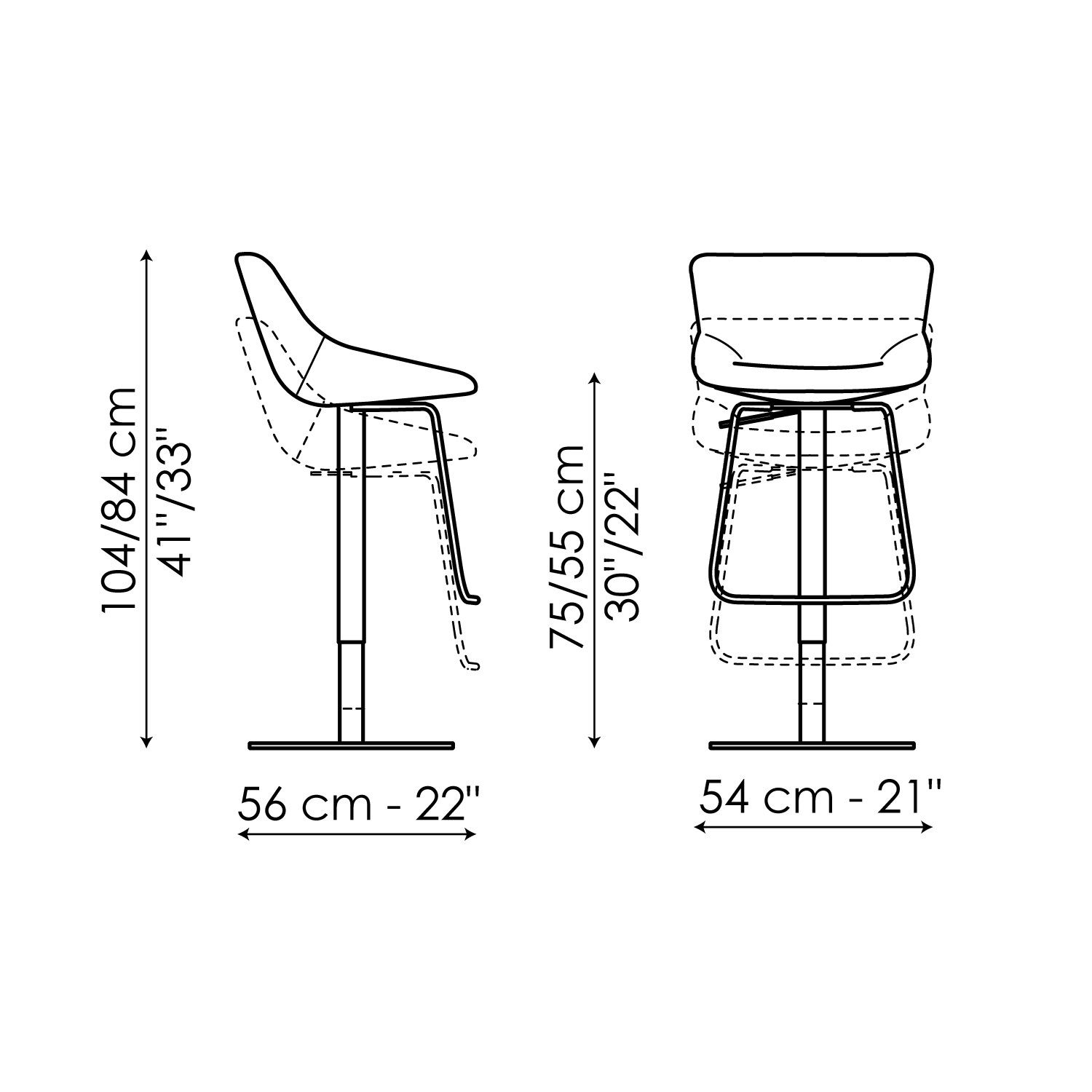 Кожаный поворотный стул с подставкой для ног BONALDO Artika ARCH-00006127 - Вид №3