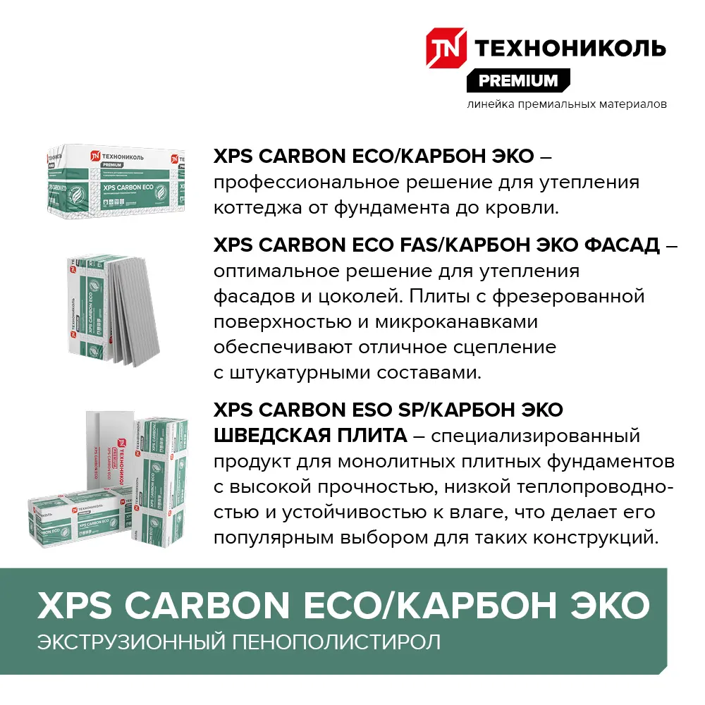 Экструдированный пенополистирол XPS 20 мм Технониколь Carbon Eco/Карбон Эко 600x1200 мм 0.72 м² STLM-2179605 - Вид №4