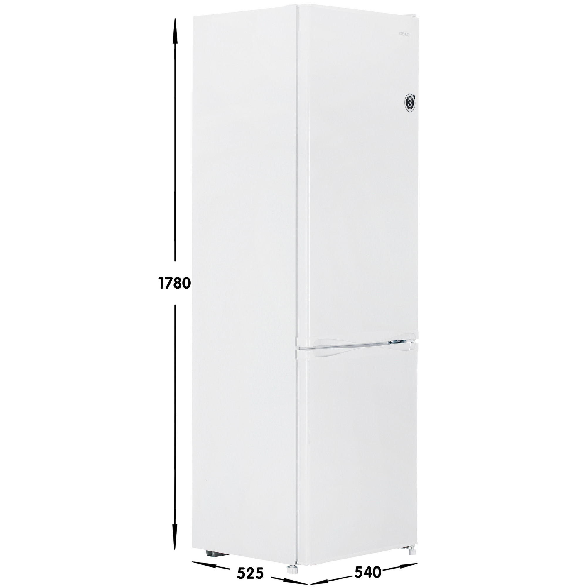 9237828 Холодильник с морозильником   DEXP B2-26AMG белый STDN-0010490 - Вид №6