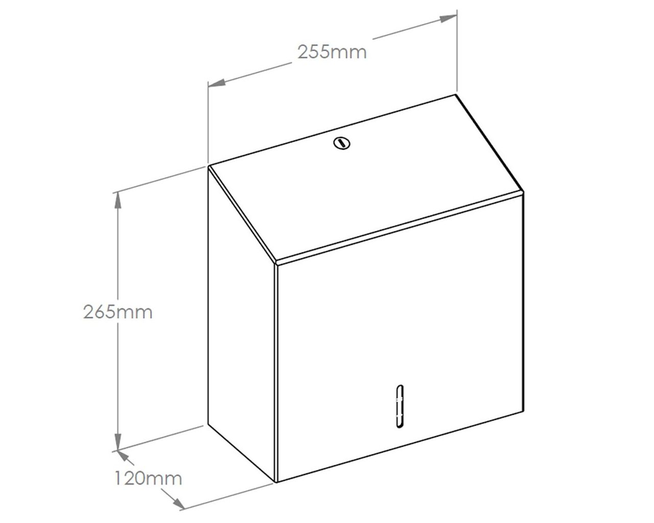 ASC101 Контейнер для бумажных полотенец одинарных STELLA BLACK LINE MAXI, черный Merida  - Вид №2