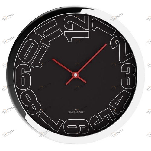 Настенные часы Simplex, Ø30 см, черные, W300S20BB Oliver Hemming 