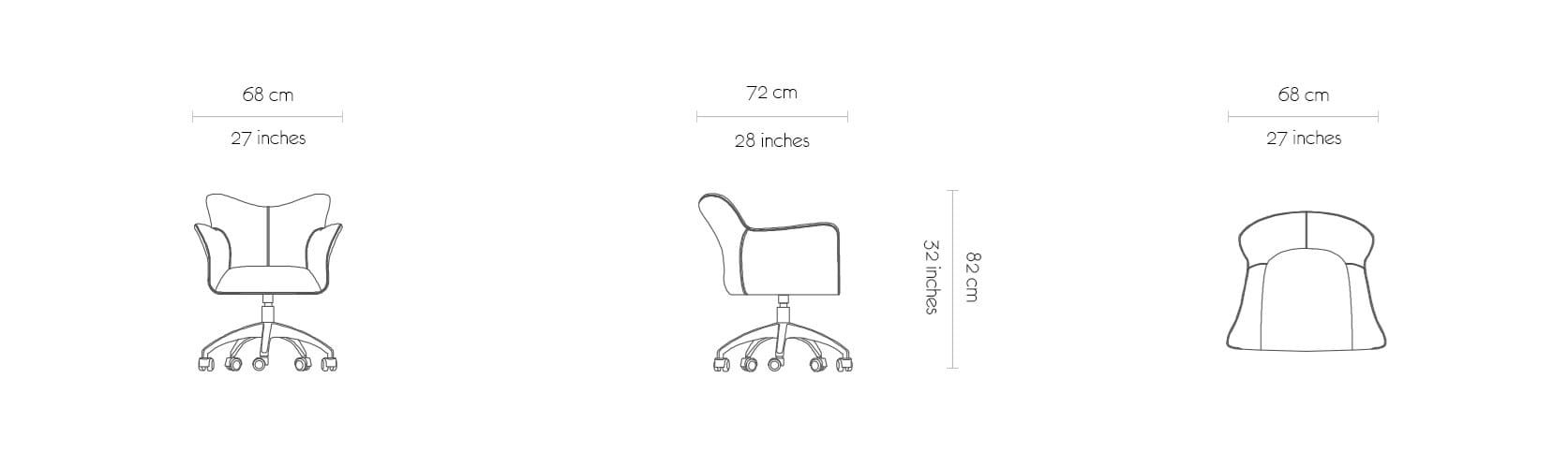 Кожаное вращающееся кресло с подлокотниками MORADA Jenn ARCH-00039456 - Вид №5