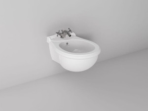 Керамическое подвесное биде с переливом