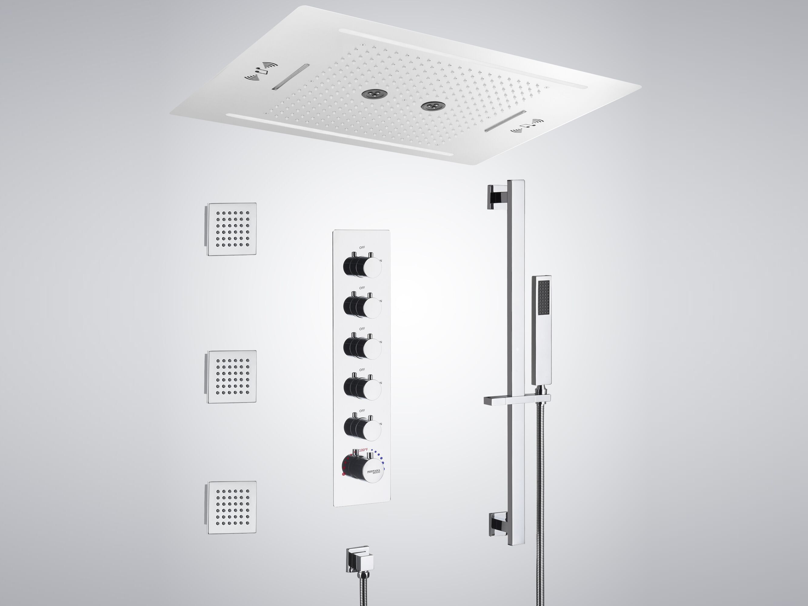 Светодиодный встраиваемый душ Fontana Showers SOISSONS ARCH-00029008