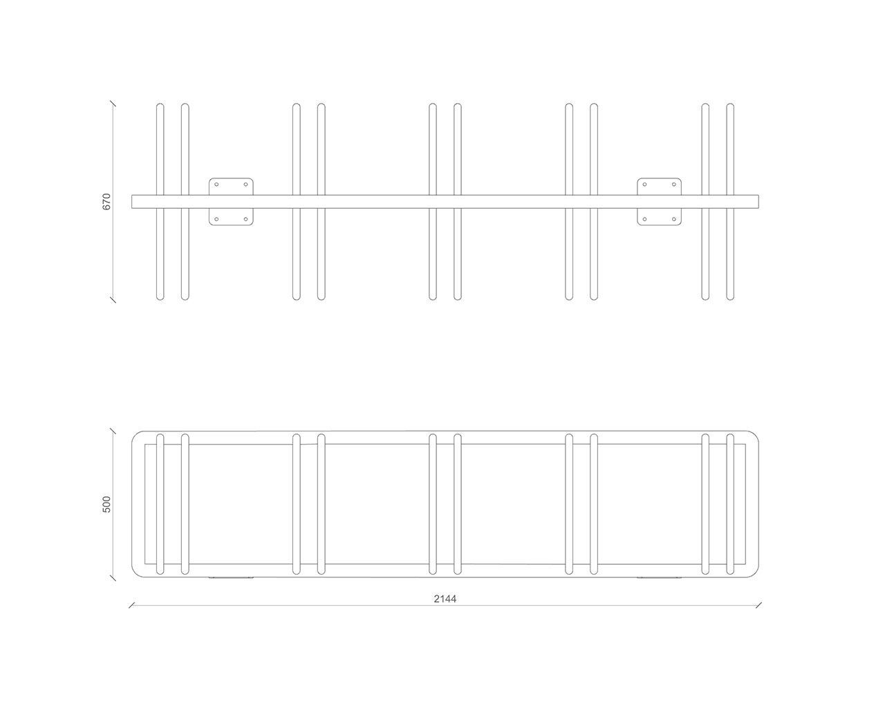 Стойка для велосипедов из оцинкованной стали Lazzari DUO ARCH-00117736 - Вид №13