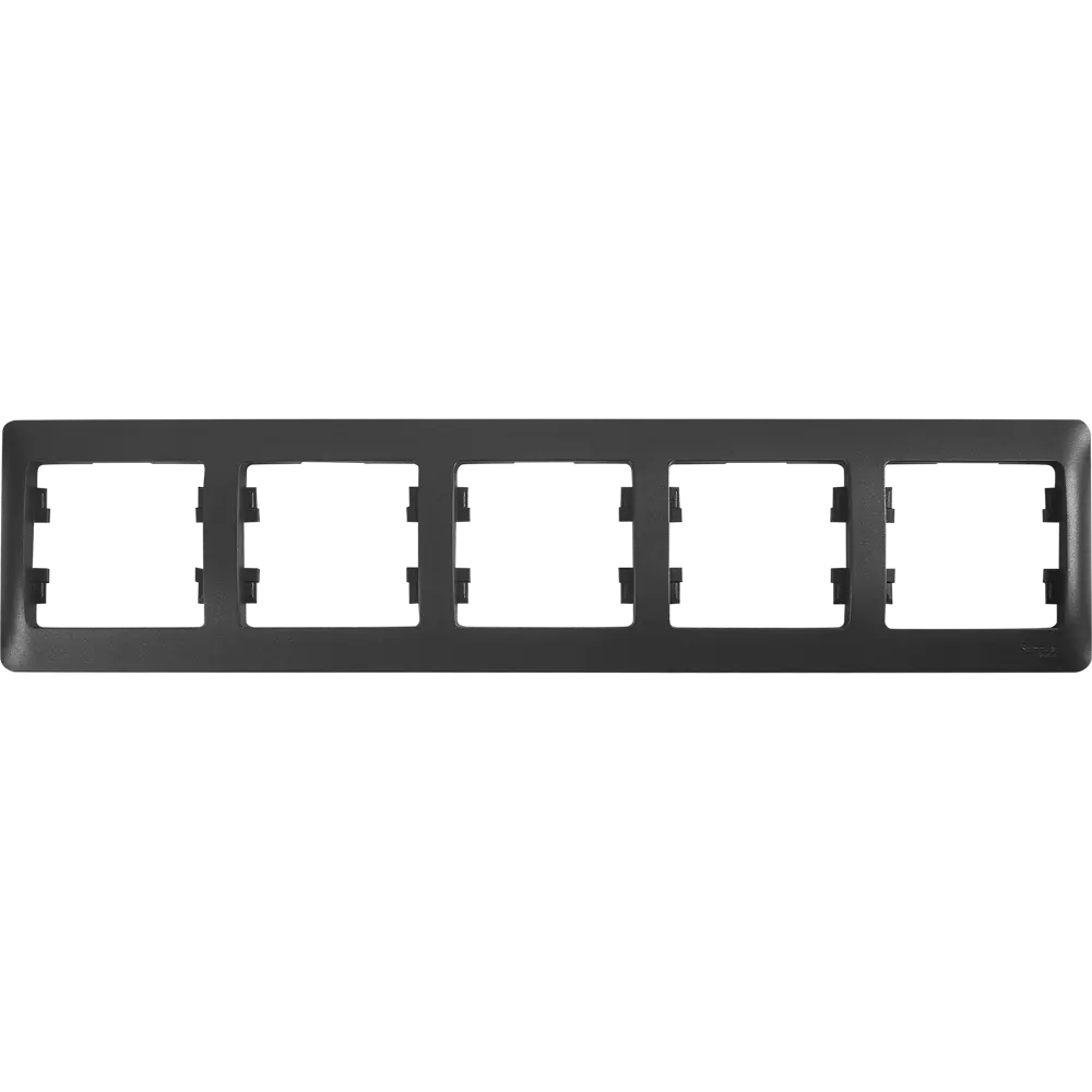 Рамка Schneider Electric Glossa для розеток и выключателей на 5 постов в цвете антрацит 86710235 STLM-0070838