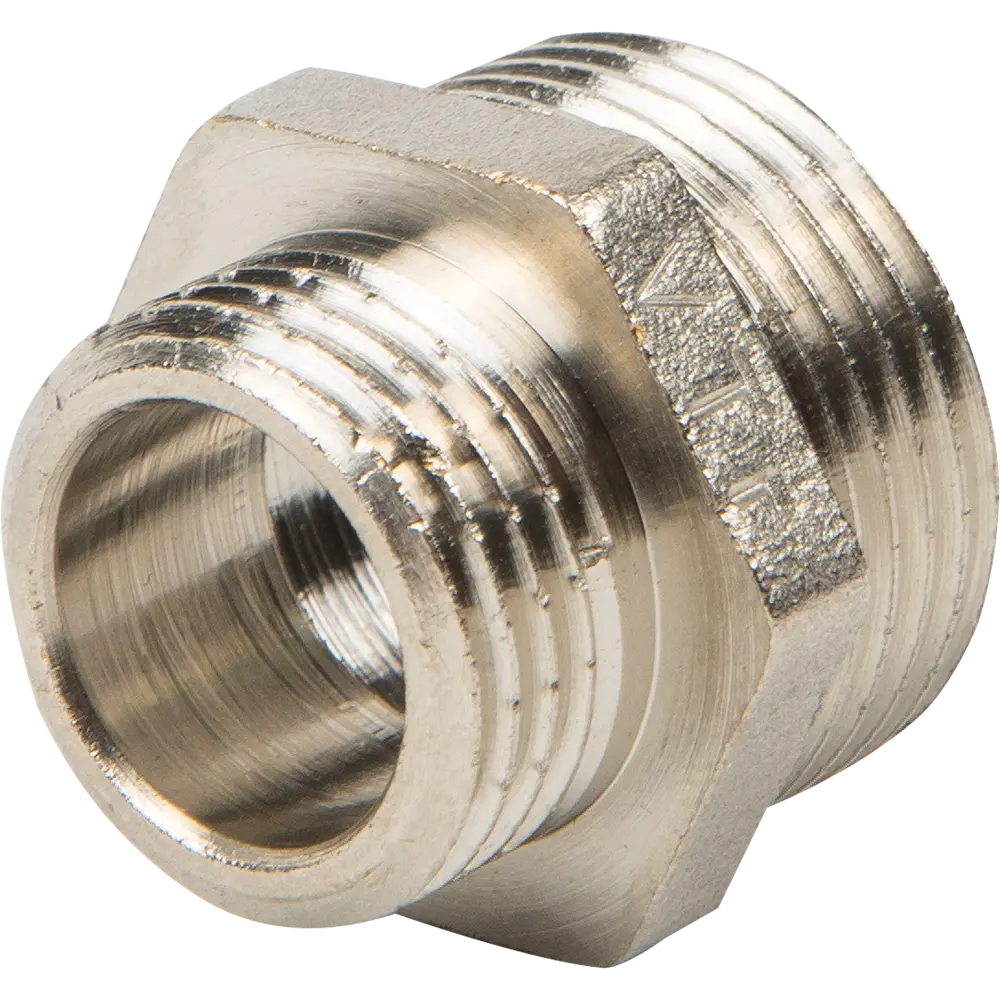 Ниппель переходной Valtec наружная резьба 3/4"х1/2" мм никелированная латунь VTr.580.N.0504 10511138 STLM-2092211 