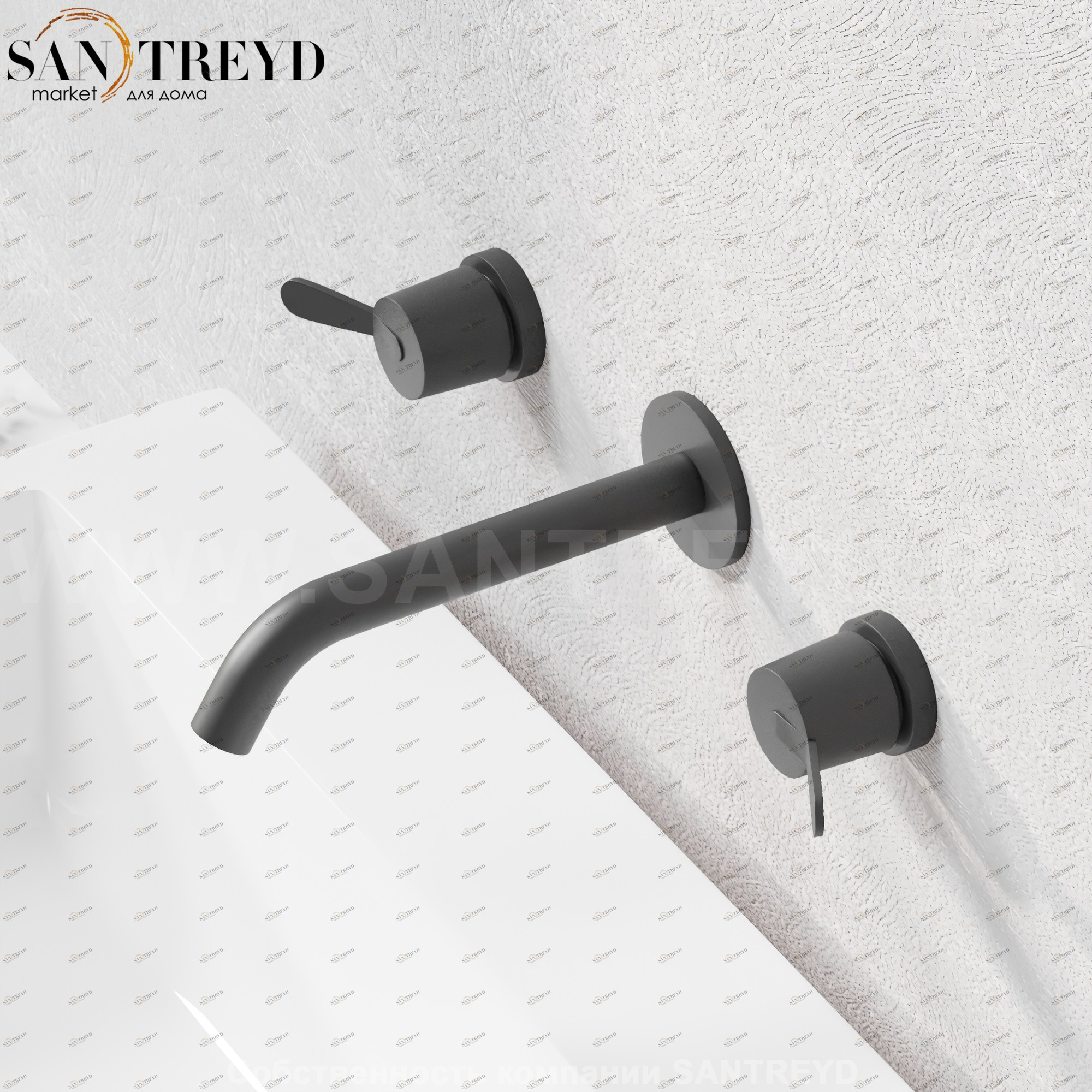 Смеситель FEZ 200 мм для раковины черный матовый Agape ARUB120200CE