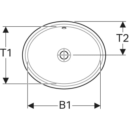500.748.01.2 Раковина под столешницу Geberit VariForm овальной формы Geberit  - Вид №2