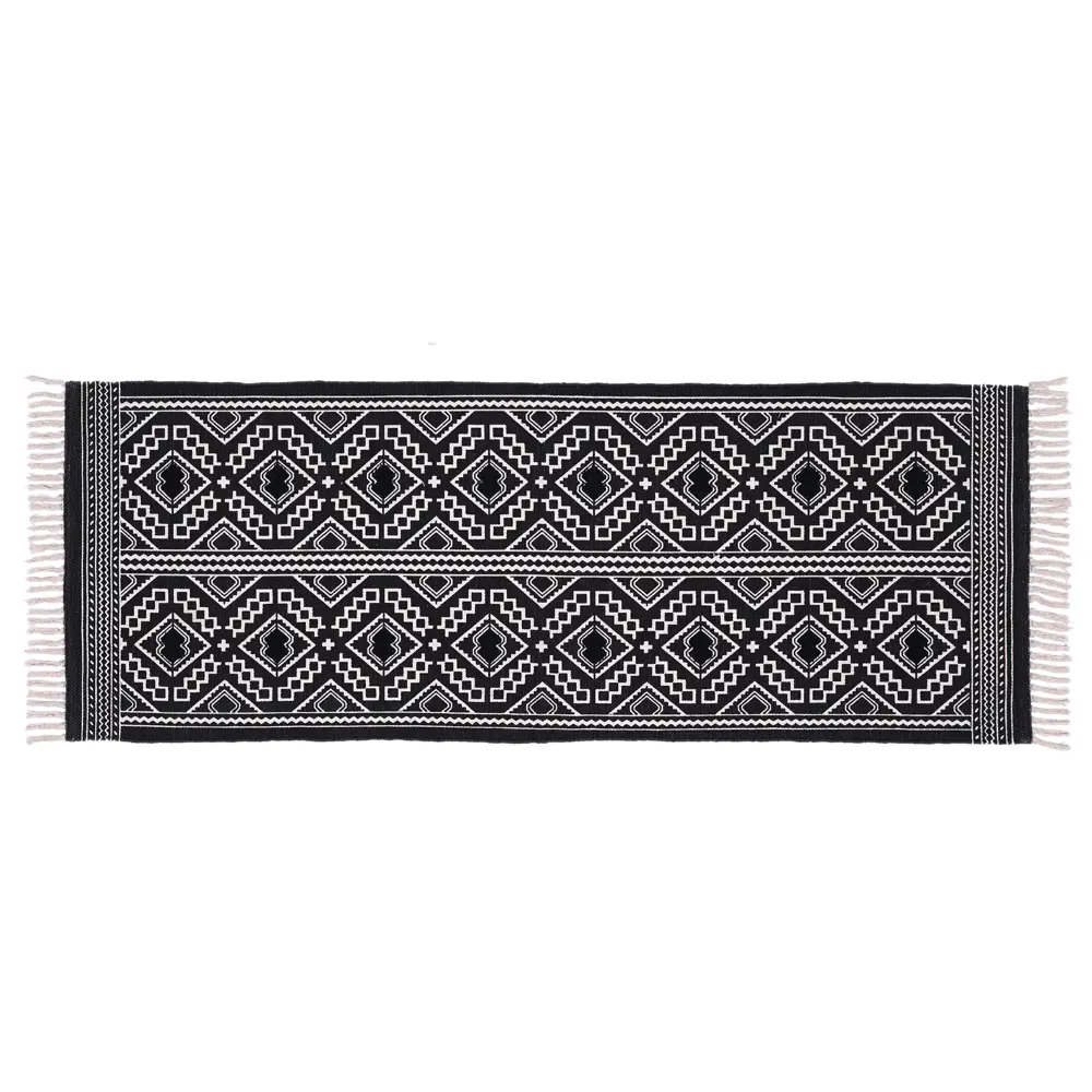 Коврик грязезащитный KREAFORTA Cauvery 60x180 см хлопок цвет черно-белый 89447067 STLM-2206648  - Вид №1