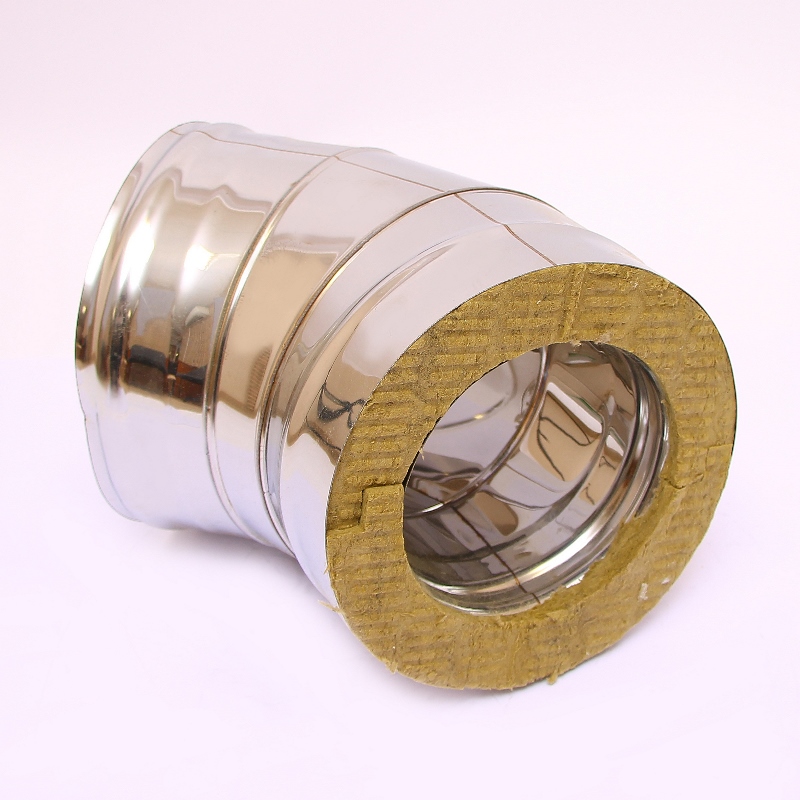 Сэндвич-колено 135" Ferrum Ф160х250 нержавеющая сталь (430/0,5мм) FD07160N4FF - Вид №1