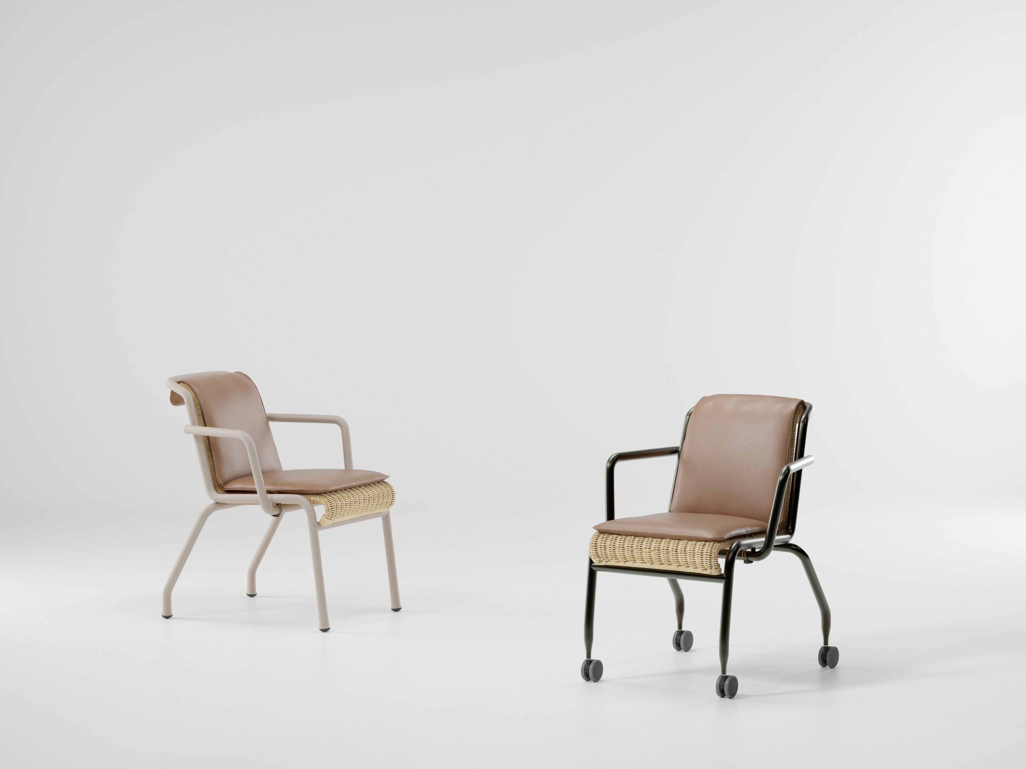 Стул из ротанга и алюминия с подлокотниками Kettal Eolias ARCH-00151871 - Вид №1