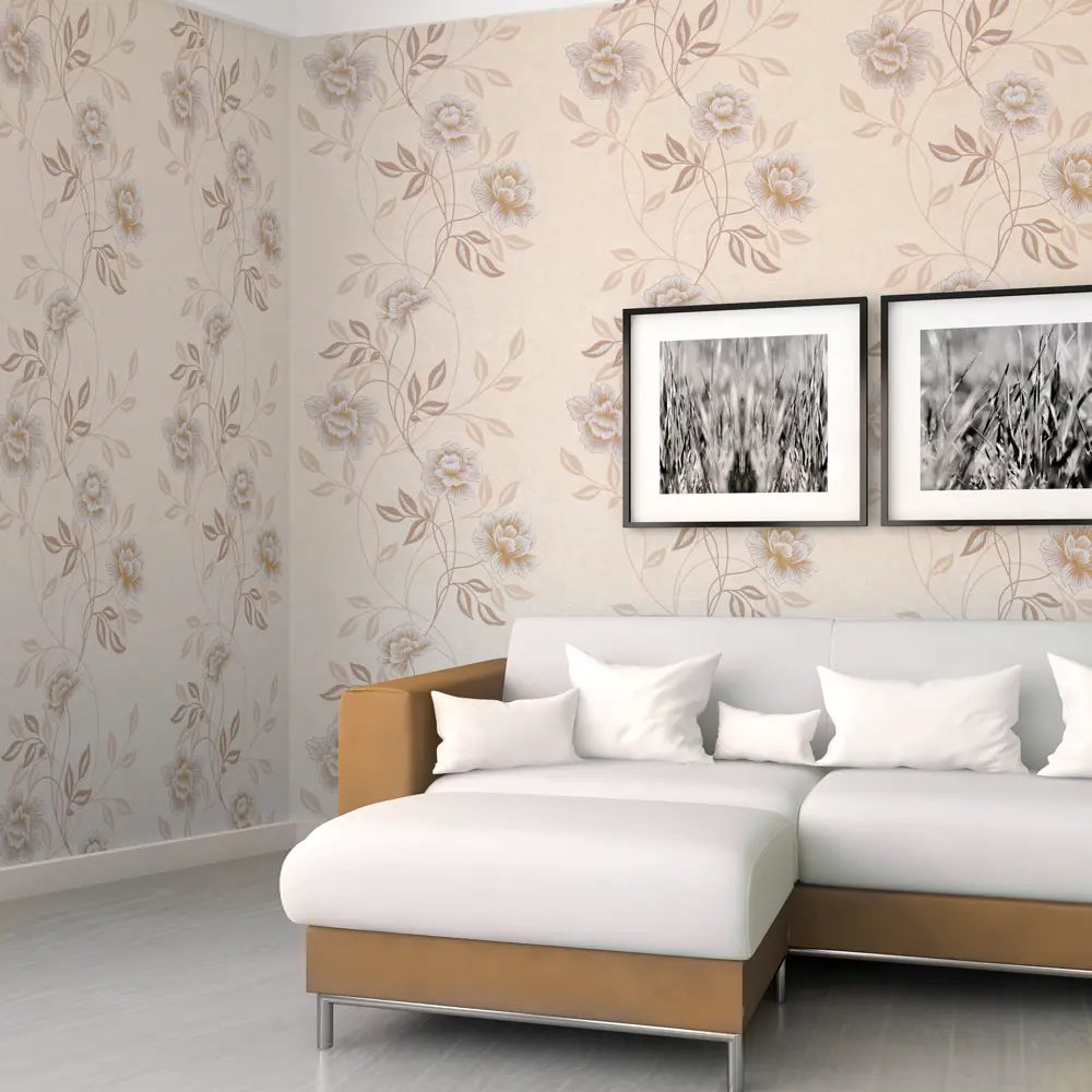 Обои виниловые Home Color Jardin бежевые 0.53 м 136-22 13433913 STLM-2005876 - Вид №3