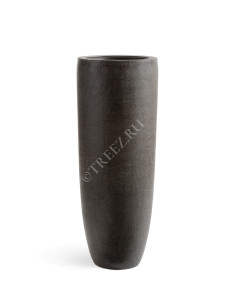 41.3317-01-001-GR-120 Кашпо  Effectory - серия Stone - Высокий конус - Тёмно-серый камень Цветочная коллекция