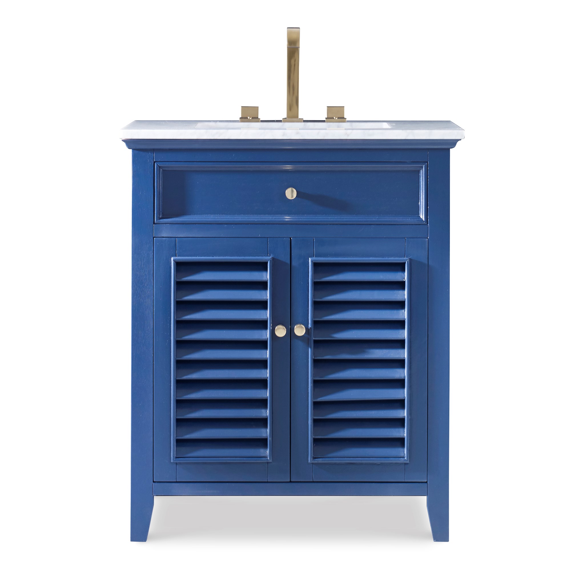 Тумбочка, Petite (до 33,5) 17590-110-221 Louvered Medium Sink Chest - Cadet Blue Ambella  - Вид №2