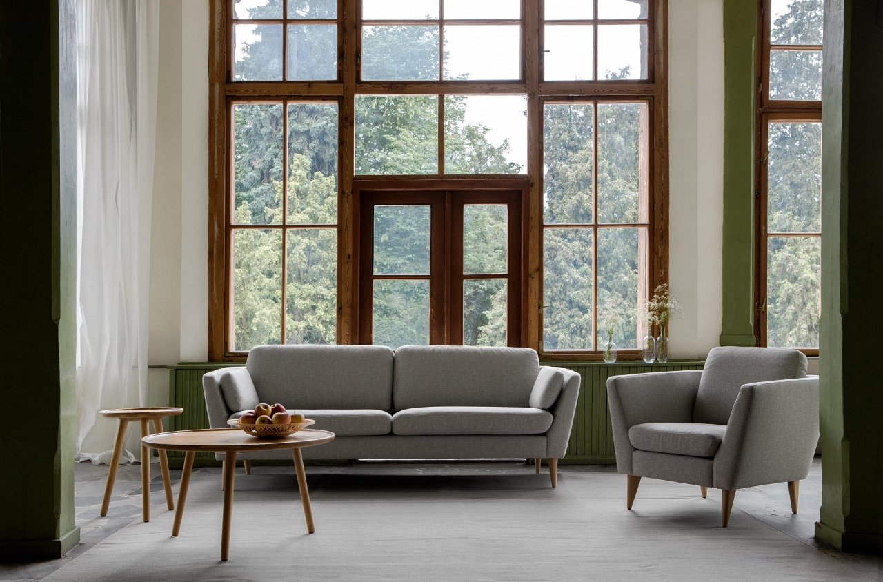 Диван трехместный прямой бежевый Mynta SITS MYNTA 192208 Серый  - Вид №3