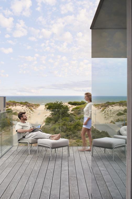 MNST319 Подставка для ног лава серебро Manutti Radius - Вид №3