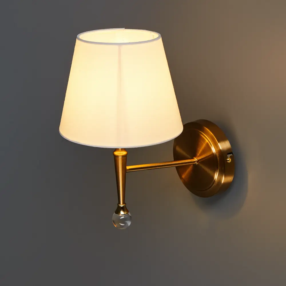 Бра Freya FR5190WL-01BS1 в стиле латунь с белым матовым плафоном 85283322 STLM-0060857