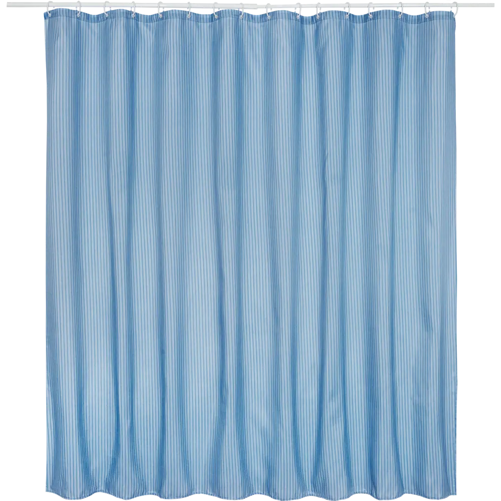 Штора для ванной Swensa Rapla 240x200 см полиэстер цвет голубой SWC-90 STLM-2054995 - Вид №1