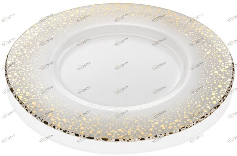 IVV Украшенная стеклянная сервировочная тарелка Sparkling 776.120