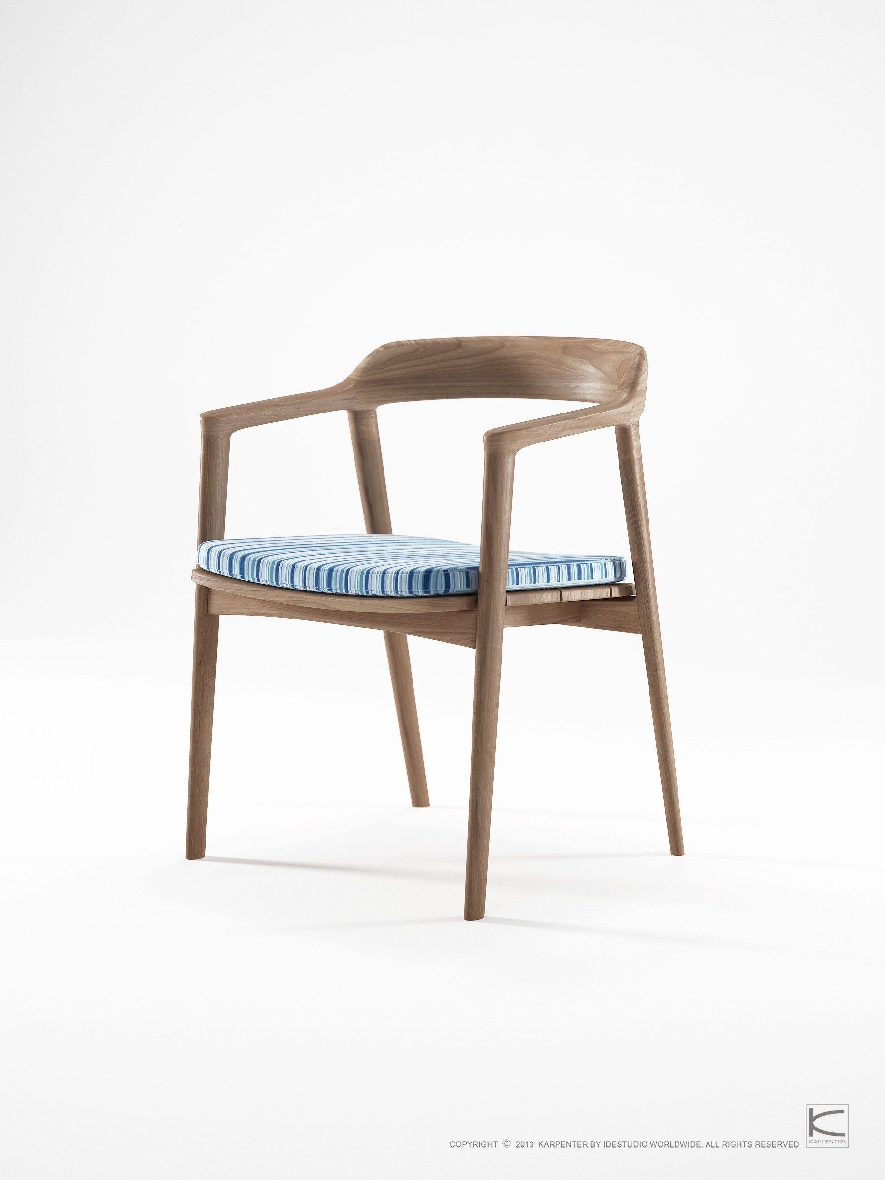 Стул из тикового дерева с подлокотниками KARPENTER Grasshopper Outdoor ARCH-00022537 - Вид №16