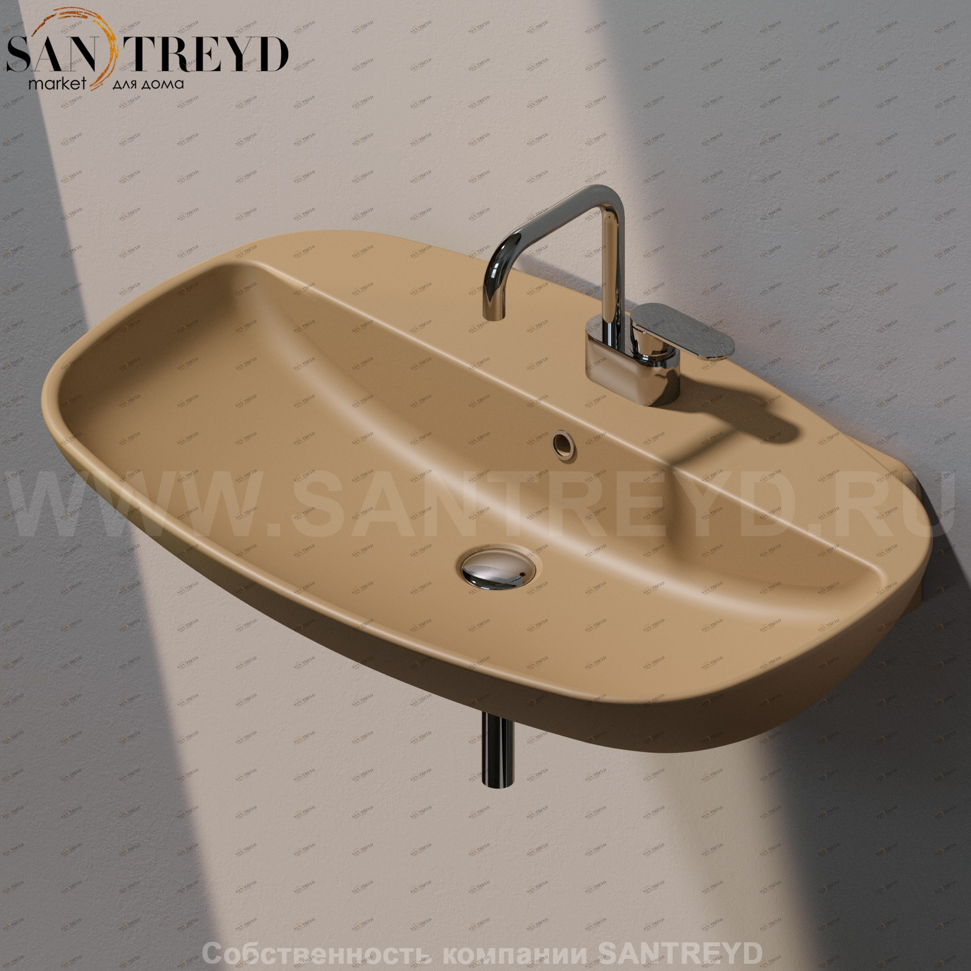 ND5081.9004 Подвесная раковина настенная прямоугольная Ceramica Flaminia Nuda