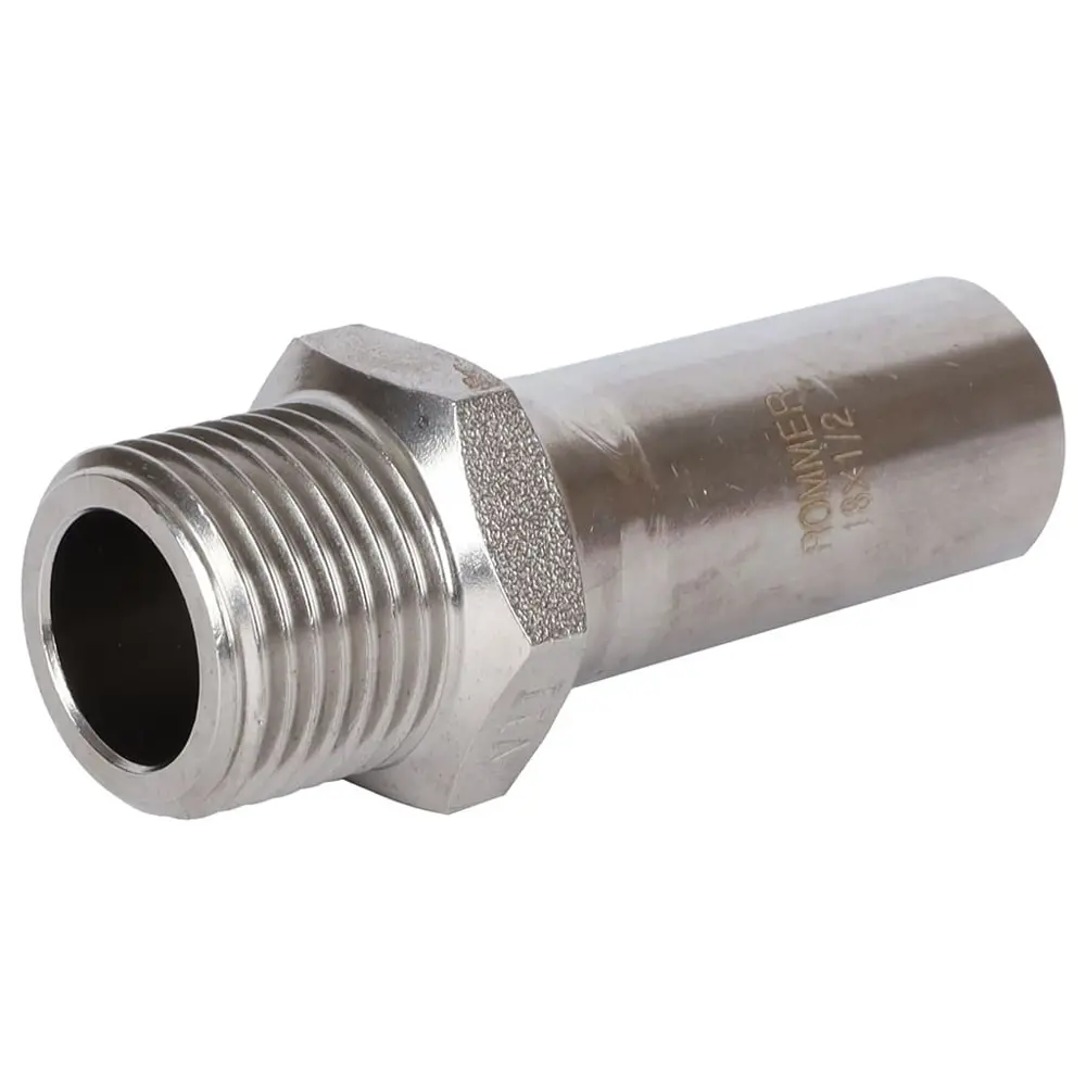 Муфта переходная Rommer 1/2"x18 мм НПр-ВР нержавеющая сталь 88011249 STLM-2132996 