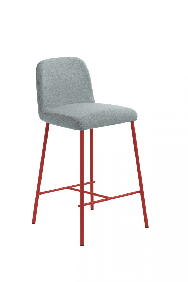 Myra 654B Табурет на 4 ножки со стальным каркасом и тканевой обивкой; версия с сиденьем высотой 65 см. Выпускается из пенопласта с впрыском политуретана в соответствии с правилами пожарной безопасности Великобритании. Et al. Myra