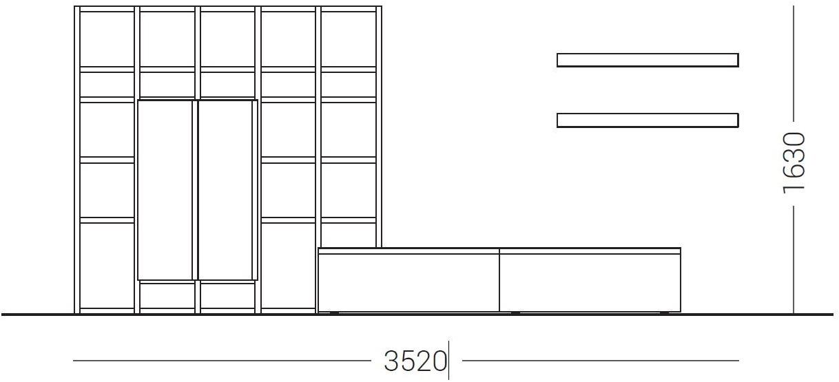 Dall'Agnese Стенка для хранения из лакированной древесины в современном стиле со встроенным освещением Slim & speed up sun-id-1447853 - Вид №2
