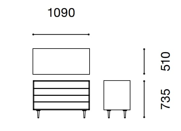 Прямоугольная фанерная тумбочка с ящиками Established&Sons Wrongwoods ARCH-00111556 - Вид №10