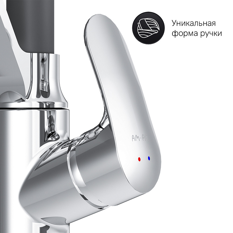 F8007802 смеситель для кухни с каналом для питьевой воды и гибким изливом хром шт. AM.PM Like - Вид №4