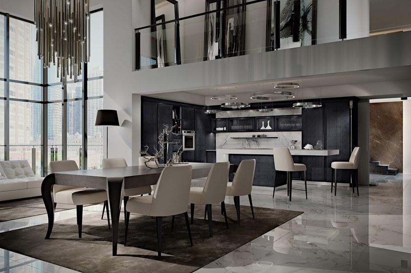 Martini Interiors Кухня на заказ из эвкалипта с островком с ручками Essenza sun-id-1352271 - Вид №1