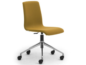 Тканевый операционный офисный стул с колесами на насесте