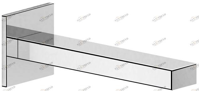 Fir Italia Настенный излив из латуни New playone 90 9044114