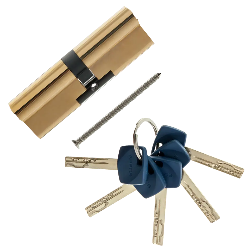 Цилиндр Apecs Premier XR-100-G, 50x50 мм, ключ/ключ, цвет золото ЦИЛИНДР APECS PREMIER XR-100-G КЛЮЧ-КЛЮЧ STLM-2203733 - Вид №1