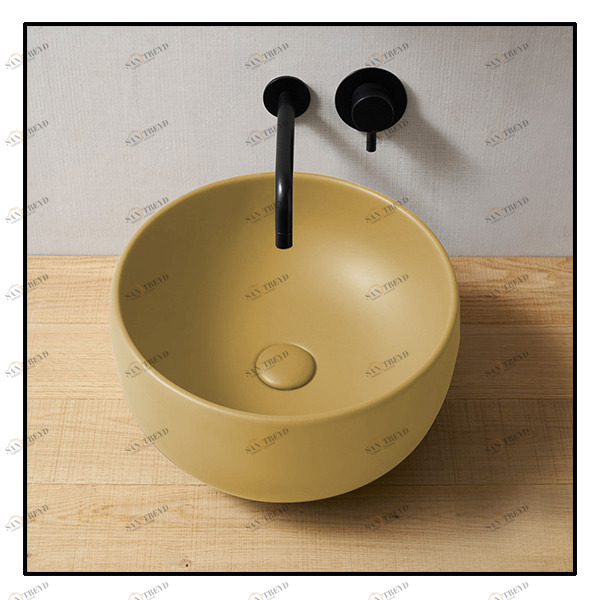 BAERACN Накладная раковина на столешницу  круглая Ceramica Cielo 