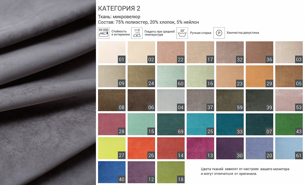 Кровать двуспальная 160х200 серая Tulip THE IDEA ДИЗАЙНЕРСКИЕ 210648 Серый  - Вид №8