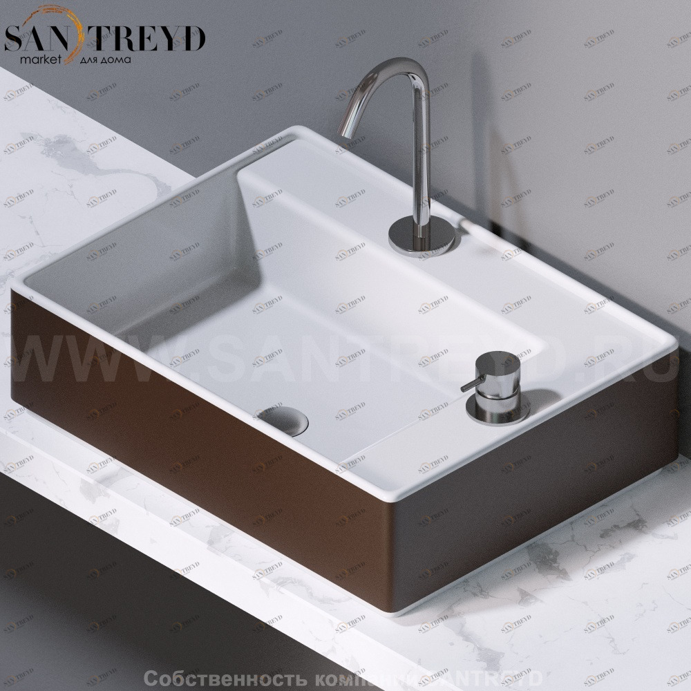 L640207 Накладная раковина на столешницу  прямоугольная A. e T. Italia Fly AeT ITALIA